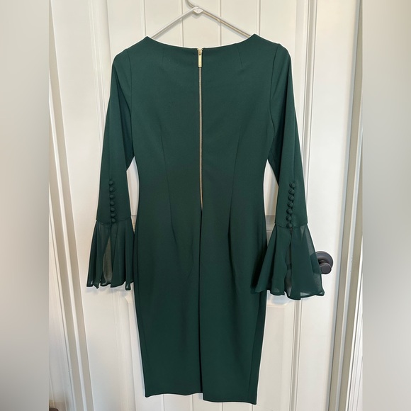 🆕Calvin Klein Chiffon Bell Sleeve Dress - Picture 3 of 4